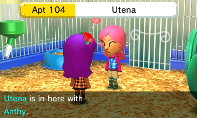 utena is in here with anthy hearts flying around